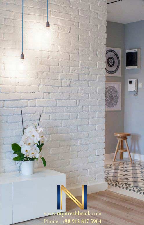 طراحی با آجر نما سفید دکوراتیو