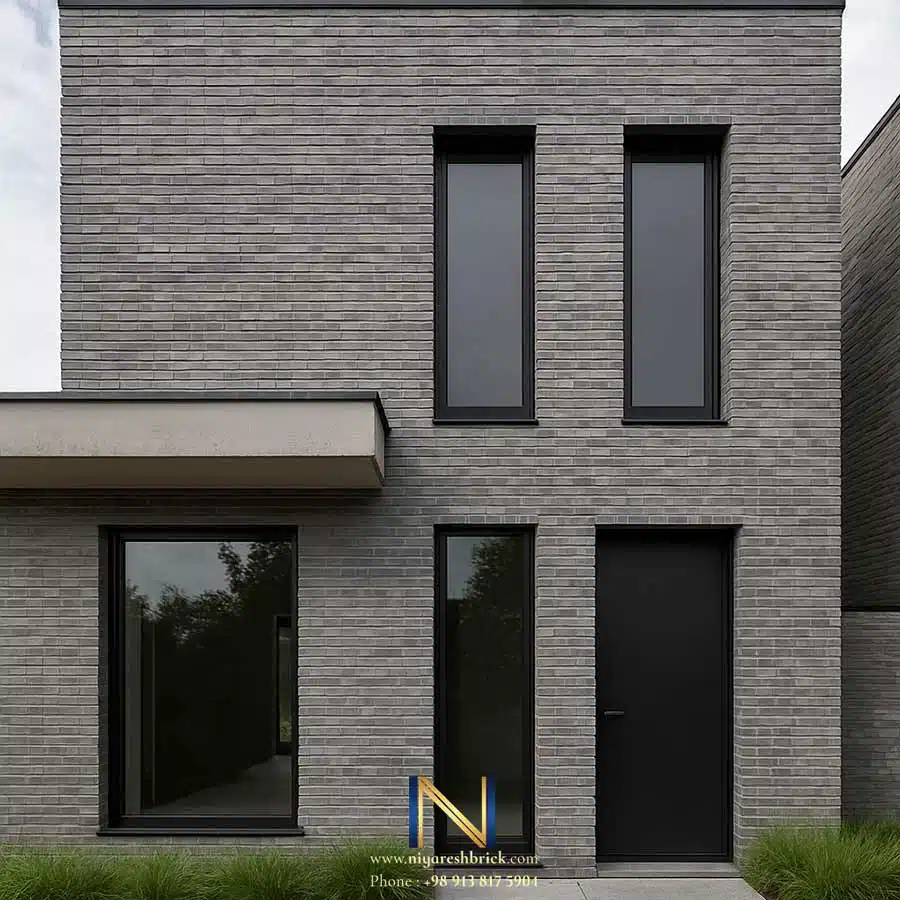 نمای ساختمان آجر طوسی + مصالح مکمل برای آجر طوسی 1 نمای ساختمان آجر طوسی