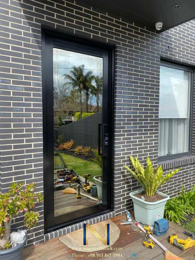 نمای ساختمان آجر طوسی + مصالح مکمل برای آجر طوسی 4 آجر نما طوسی در نمای ساختمان