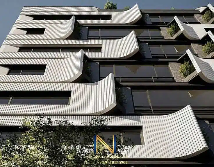 آجر مدرن نمای ساختمان