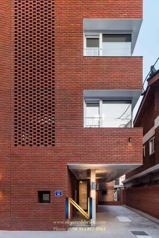 نمای ساختمان با آجر نما نسوز انگلیسی