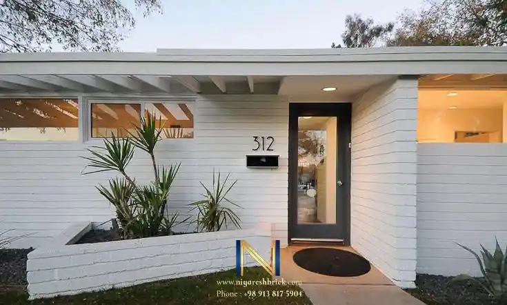 نمای ساختمان با آجر سفید